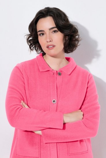 Ulla Popken 854200 Chaqueta polar Rosa - Chaquetas - Chaquetas para mujer en tallas grandes