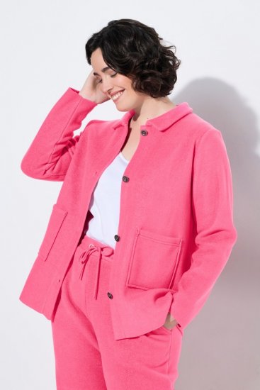 Ulla Popken 854200 Chaqueta polar Rosa - Chaquetas - Chaquetas para mujer en tallas grandes