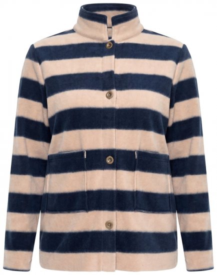 Ulla Popken 854366 Chaqueta polar Marrón claro - Chaquetas - Chaquetas para mujer en tallas grandes