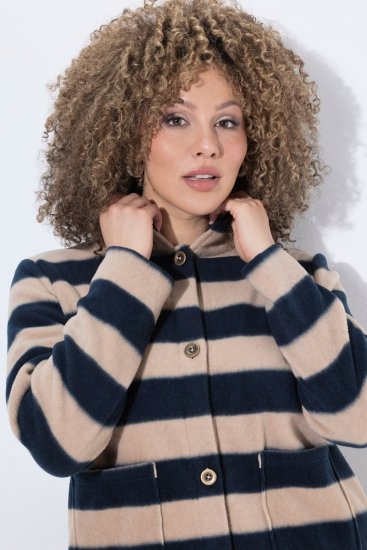 Ulla Popken 854366 Chaqueta polar Marrón claro - Chaquetas - Chaquetas para mujer en tallas grandes