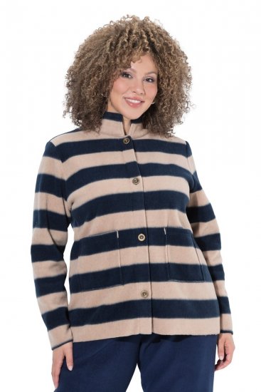 Ulla Popken 854366 Chaqueta polar Marrón claro - Chaquetas - Chaquetas para mujer en tallas grandes