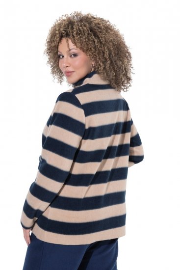 Ulla Popken 854366 Chaqueta polar Marrón claro - Chaquetas - Chaquetas para mujer en tallas grandes
