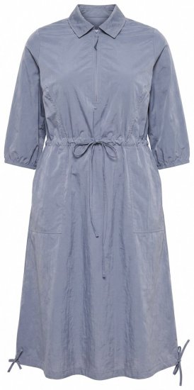 Ulla Popken 854413 Vestido midi con cordón Gris - Vestidos midi - Vestidos midi de talla grande