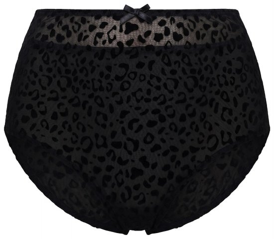 Ulla Popken 854551 Bóxer con estampado animal Negro - Bragas - 