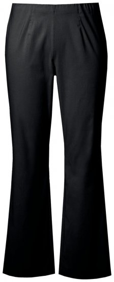 Ulla Popken 854910 Pantalón elástico abrigado con cintura elástica Negro - Pantalones de tela - Pantalones anchos de tela para mujer