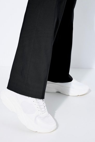 Ulla Popken 854910 Pantalón elástico abrigado con cintura elástica Negro - Pantalones de tela - Pantalones anchos de tela para mujer