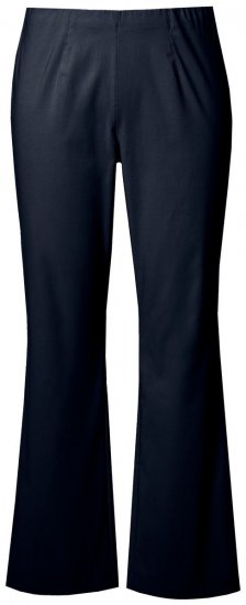 Ulla Popken 854910 Pantalón elástico abrigado con cintura elástica Azul marino - Pantalones de tela - Pantalones anchos de tela para mujer