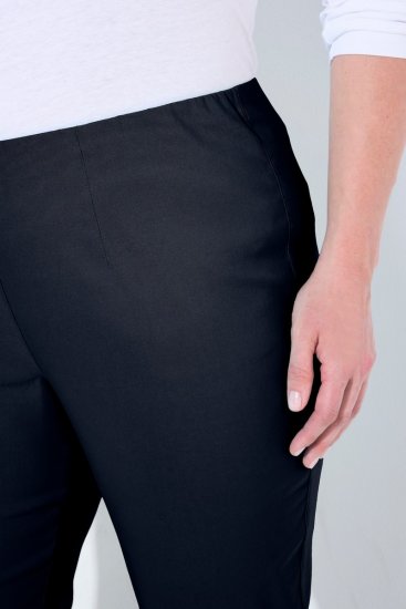 Ulla Popken 854910 Pantalón elástico abrigado con cintura elástica Azul marino - Pantalones de tela - Pantalones anchos de tela para mujer