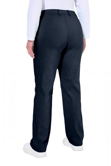 Ulla Popken 854987 Pantalón elástico abrigado con cinturilla cómoda Azul marino - Pantalones de tela - Pantalones anchos de tela para mujer
