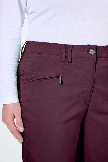 Ulla Popken 854987 Pantalón elástico abrigado con cinturilla cómoda Berenjena - Pantalones de tela - Pantalones anchos de tela para mujer