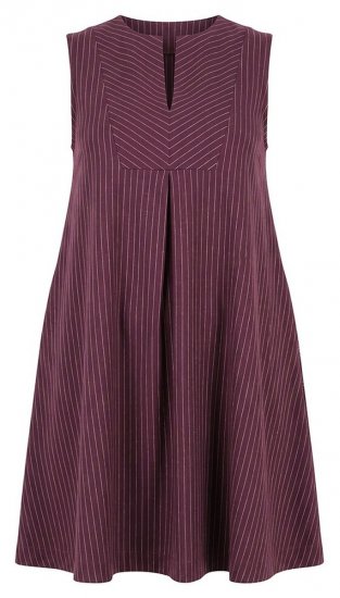 Ulla Popken 854988 Vestido de rayas Burdeos - Vestidos midi - Vestidos midi de talla grande