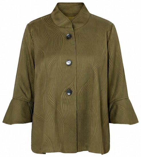 Ulla Popken 855125 Chaqueta Caqui - Chaquetas - Chaquetas para mujer en tallas grandes