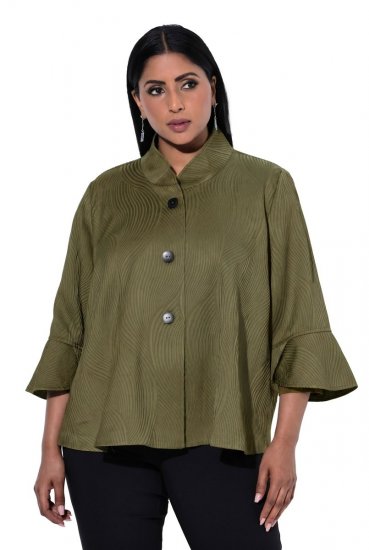 Ulla Popken 855125 Chaqueta Caqui - Chaquetas - Chaquetas para mujer en tallas grandes