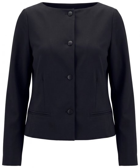 Ulla Popken 855136 Blazer elástico Negro - Blazers - Blazers en tallas grandes para mujer
