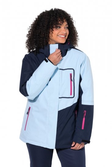 Ulla Popken 855307 Chaqueta de esquí HYPRAR con capucha desmontable Azul marino - Ropa de esquí - 