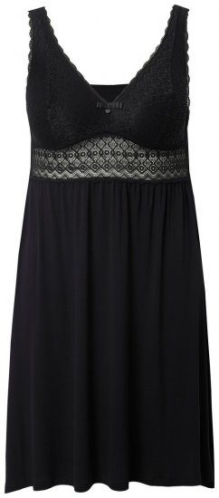 Ulla Popken 855428 Picardías con encaje Negro - Camisones - 