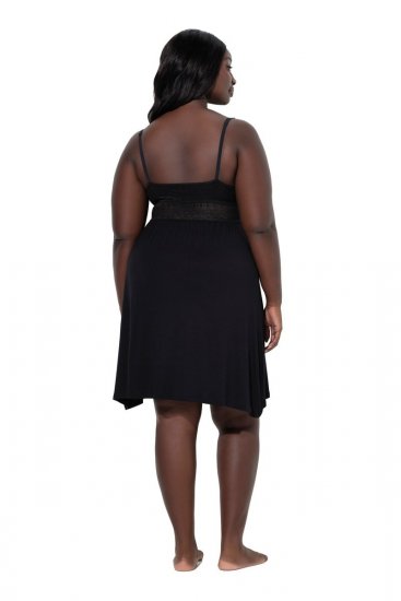 Ulla Popken 855428 Picardías con encaje Negro - Camisones - 
