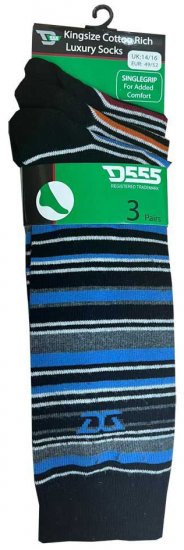 D555 Roxton Striped Socks 3-pack - Ropa interior - Ropa interior 2XL-8XL