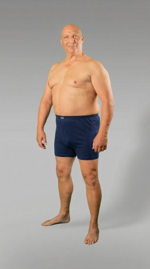 20 Nodi 935 Combed Cotton Jersey Boxer with Front Button Fly Navy - Bóxeres - Bóxeres 2XL-12XL