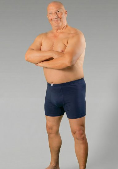 20 Nodi 938 Stretch Cotton Boxer with Embroidered Long Leg Navy - Bóxeres - Bóxeres 2XL-12XL