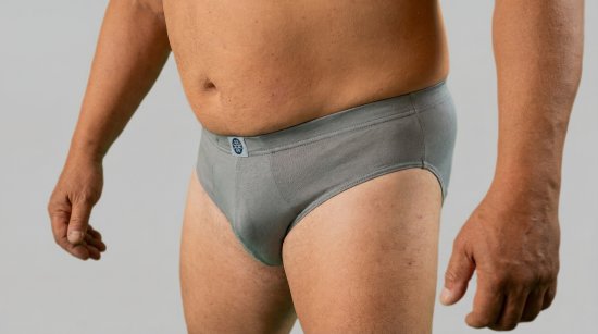 20 Nodi 974 Stretch Cotton Briefs with Internal Elastic Band and Low Rise Grey - Calzoncillos - Calzoncillos 2XL-8XL