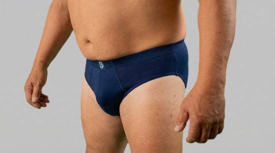 20 Nodi 974 Stretch Cotton Briefs with Internal Elastic Band and Low Rise Navy - Ropa interior - Ropa interior 2XL-8XL