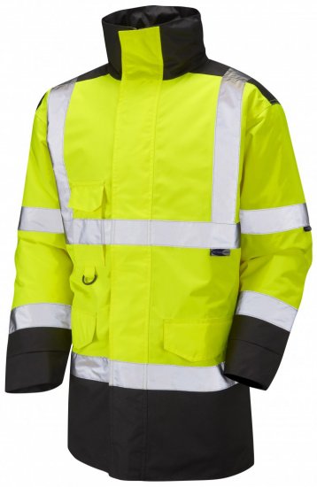 Leo Tawstock Warm Quilted Anorak Hi-Vis Yellow/Black - Ropa de trabajo - Ropa de trabajo 3XL-6XL