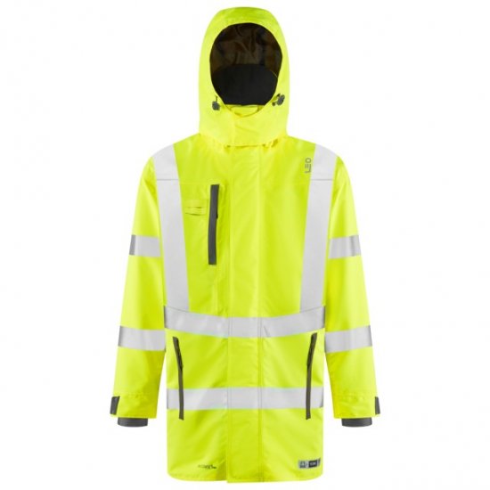 Leo Eastleigh Ecoviz 10K Performance Breathable Anorak Hi-Vis Yellow - Ropa de trabajo - Ropa de trabajo 3XL-6XL