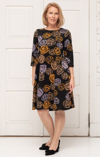 Scandinavian Caramel Flower Petals Dress Lavender and Orange - ROPA DE MUJER 40-66 - 