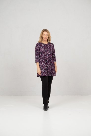 Scandinavian Caramel Flower Petals Tunic Purple - Camisetas - 