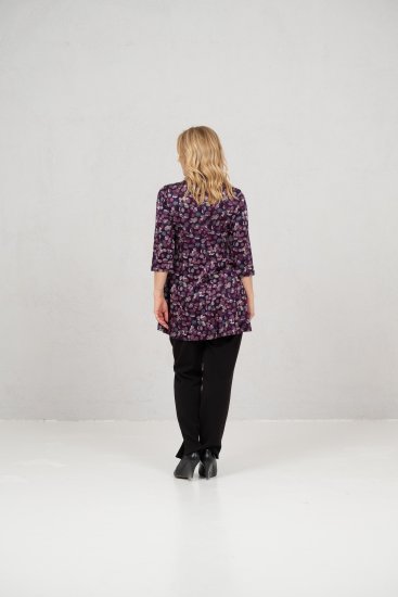Scandinavian Caramel Flower Petals Tunic Purple - Camisetas - 