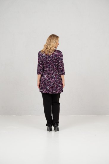 Scandinavian Caramel Flower Petals Tunic Purple - Camisetas - 