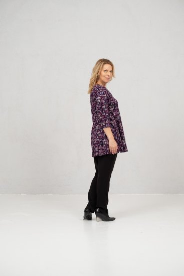 Scandinavian Caramel Flower Petals Tunic Purple - Camisetas - 