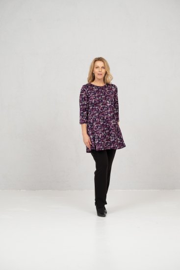 Scandinavian Caramel Flower Petals Tunic Purple - Camisetas - 