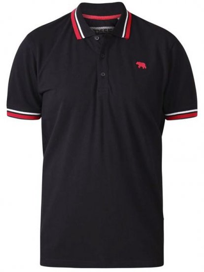 D555 Allante 1 Pique Polo Black - Polos - Polos 2XL-8XL