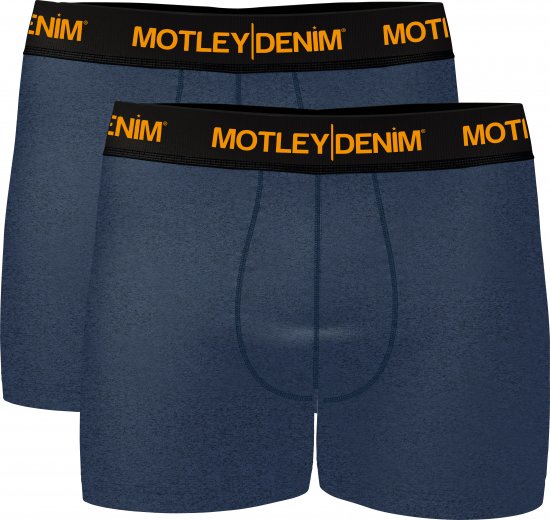 Motley Denim Amsterdam Boxershorts Dark Indigo 2-pack - Ropa interior - Ropa interior 2XL-8XL