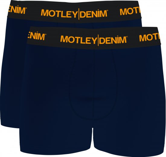 Motley Denim Amsterdam Boxershorts Navy 2-pack - Ropa interior - Ropa interior 2XL-8XL