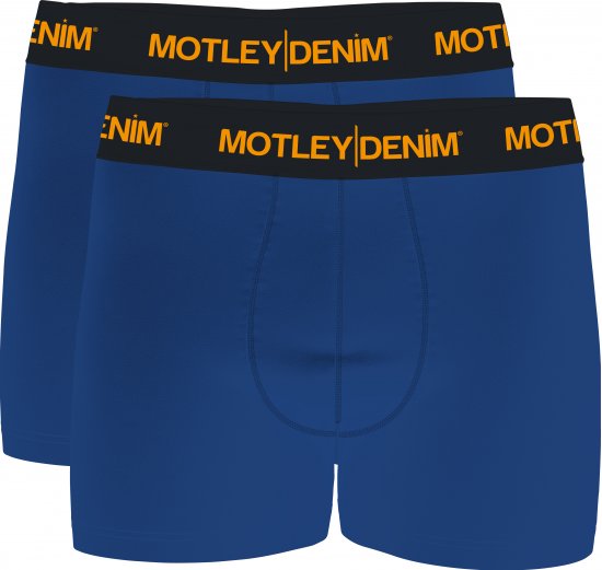 Motley Denim Amsterdam Boxershorts Royal Blue 2-pack - Ropa interior - Ropa interior 2XL-8XL