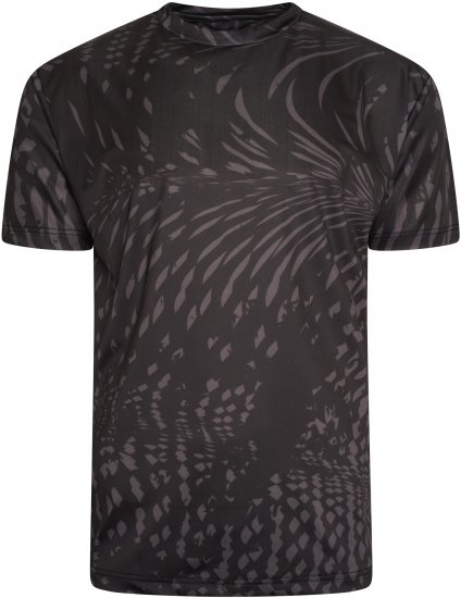 Kam Jeans AP003 Active Performance Marl Tee Black - Camisetas - Camisetas - 2XL-14XL