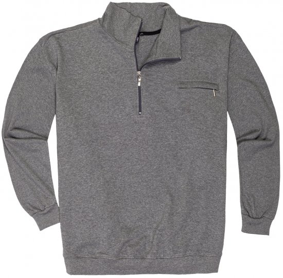 Adamo Athen Sweatshirt Half Zipper Grey - Sudaderas - Sudaderas 2XL-12XL