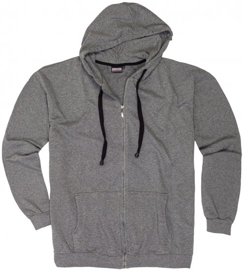 Adamo Athen Hoodie with Zipper Grey - Sudaderas - Sudaderas 2XL-12XL