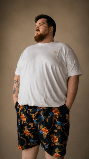D555 Dawson AO Bañador con Estampado Hawaiano Azul Marino - Ropa interior - Ropa interior 2XL-8XL