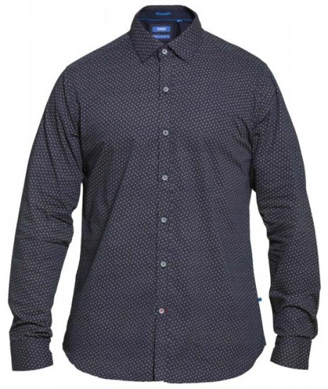 D555 Babworth Long Sleeve Shirt Navy - Camisas - Camisas 2XL-10XL