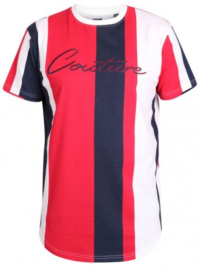 D555 Bancroft T-shirt Red/Navy - Camisetas - Camisetas - 2XL-14XL