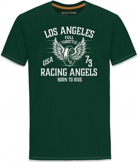 Motley Denim Barnet T-Shirt Racing Green - Camisetas - Camisetas - 2XL-14XL