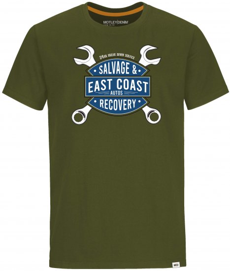 Motley Denim Barrow T-shirt Dark Khaki - Camisetas - Camisetas - 2XL-14XL