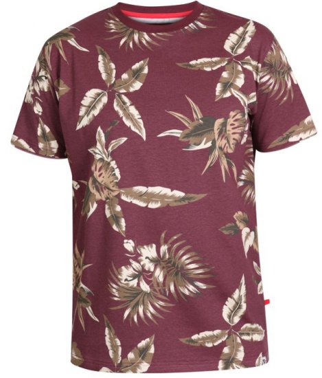 D555 Baxter T-shirt Wine-red - Camisetas - Camisetas - 2XL-14XL