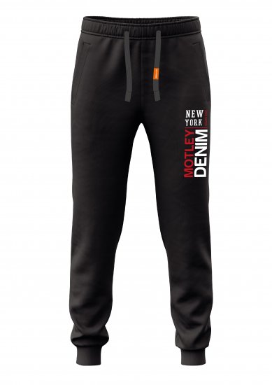 Motley Denim Belfast Sweatpants Black - Pantalones y cortos de chándal - Pantalones y Pantalones cortos de chándal - 2XL-12XL