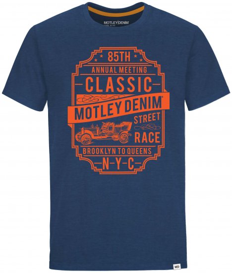 Motley Denim Blackpool T-shirt Dark Indigo - Camisetas - Camisetas - 2XL-14XL