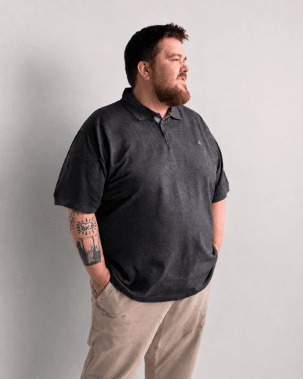 Motley Denim Bratislava Polo Charcoal - Polos - Polos 2XL-8XL